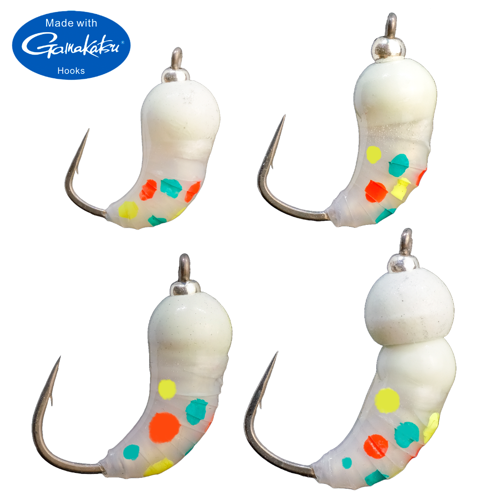 Tungsten Ice Bugs, a packet of 4 pieces resembling real bugs, are ideal for fishing and come in Tungsten4Anglers packaging